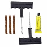 Kit Reparo de Pneu Profissional Carro e Moto – Sem Câmara, Completo, Macarrões, Brocas e Cola