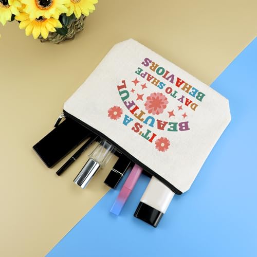 BCBA Therapist Gift Cosmetic Bag Funny Behavior Therapist Gift Behavior Therapist Appreciation Gift RBT ABA Behavior Analyst Gift Special Education Teacher Gift Travel Zipper Toiletry Bag Makeup Pouch4