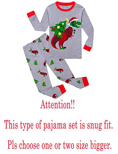Image of KikizYe Little Big Boys Long Sleeve Pajama Sets 100% Cotton Pjs
