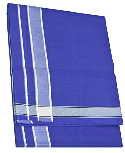 Image of TUNI MANI Men's Cotton Dhoti /Kerala Style Dhoti, 2.0meter (Pack of 2)