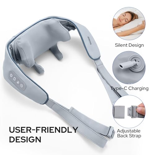 Image of Halohop Neck and Back Massager - Heated 5D Electric Wearable Massager for Neck, Back, Shoulders, Waist and Legs