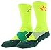 Nike KD Hyper Elite Basketball Crew Socks (Dri-FIT) (S, VOLT/EMRGRN/(TOTAL ORANGE))