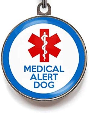 Medical Alert Dog Pet Tag Blue (Small)