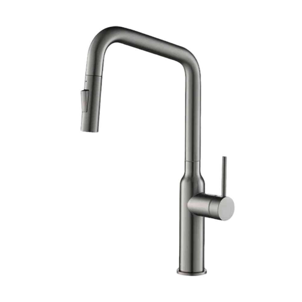 Robinet de cuisine et salle de bain gris moderne pour simplifier l'entretien du lavabo