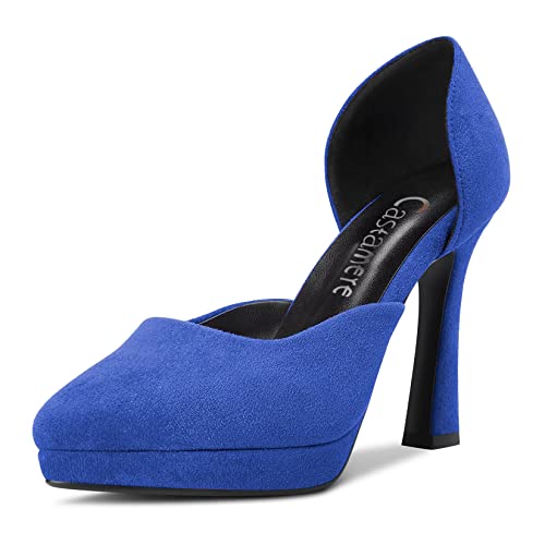 Castamere Women Stiletto High Platform Heel Pointed Toe Slip-on Two-Piece Pumps Wedding Sexy 3.9 Inches Heels