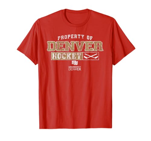 Denver Pioneers Hockey Vintage Property Red T-Shirt