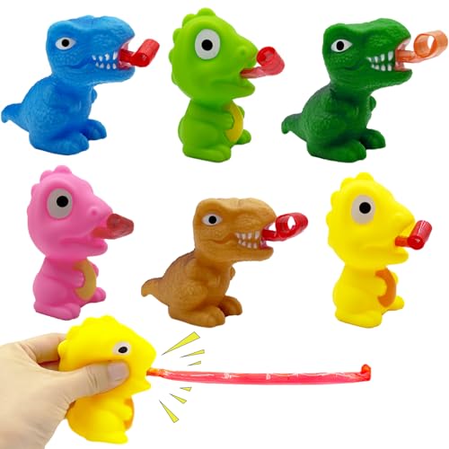 Mchochy 6 Pack Dinosaur Tongue Out Toys, Novelty Squeeze Toys for Kids Boys Girls, Christmas Stocking Stuffers
