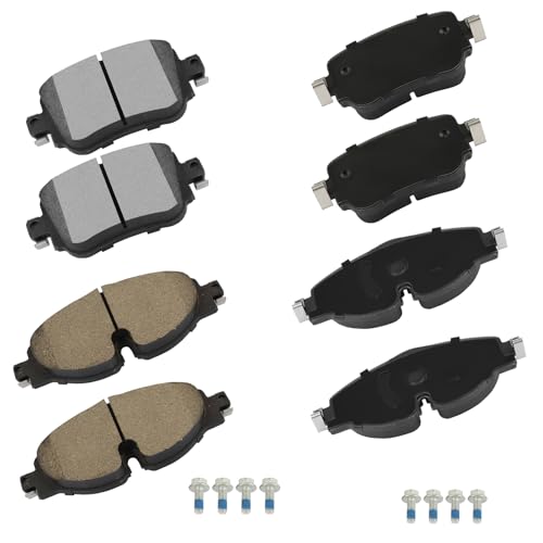 Image of cciyu D1779 D1760 Brake Pads w /Hardware Front Rear Disc Brake Pad Set