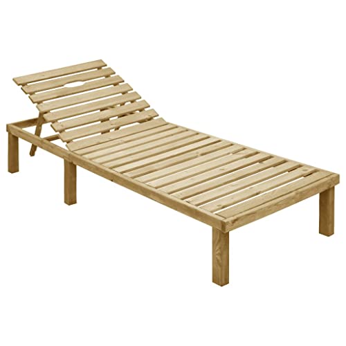 vidaXL Tumbona de Jardín Asiento de Terraza Exterior Cenar al Aire Libre Patio Muebles Comedor Patio Exterior Madera de Pino...
