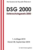 livre ancien dgse  Datenschutzgesetz 2000 - DSG 2000