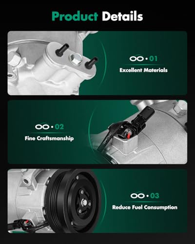 Image of SCITOO AC Compressor fit for Chevrolet for Colorado 2.5L 2015-2016 | Fast Cooling, Ultra Low Noise (≤72 dB)Air Conditioner Compressor with Clutch, Easy Installation, 23398670 84786601 198299