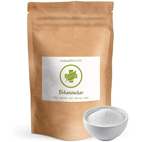 Birkenzucker - Xylit/Xylitol - 500 g - sehr niedriger glykämischer Index - weniger Kalorien als herkömmlicher Zucker - gut löslich - 100% vegan und rein - glutenfrei Cover