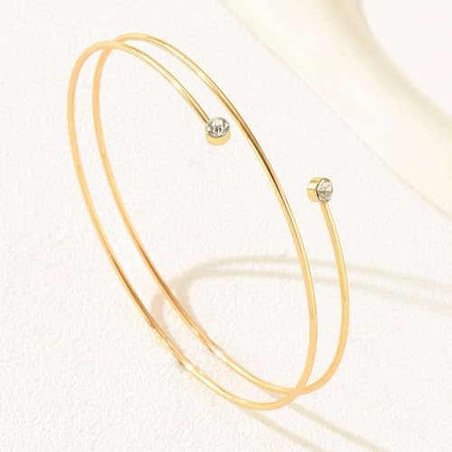 Gold Arm Cuff for Women Upper Arm Cuff Multi-layered Cross Arm Cuffs Bangle Dainty Adjustable Arms Bangle Bracelet Jewelry 6