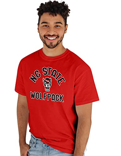Blue 84 Men's North Carolina State Wolfpack T Shirt Line Up Team Color, North Carolina State Wolfpack Red, XX-Large