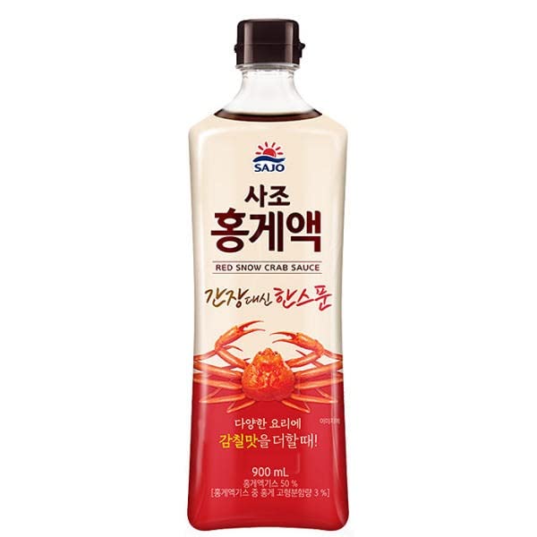 Sajo Red Crab - Salsa condimento con sabor a cangrejo rojo, 30.43 onzas líquidas