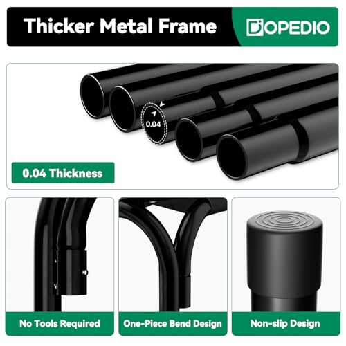 Elevated Dog Bed Raised Outdoor Dog Cot for Large Dogs, Installation Requires No Tools, Frame with Washable Cooling Breathable Mesh Anti-Slip Feet, Indoor Pet Bed, Black, 43.3 Inches - Image 4