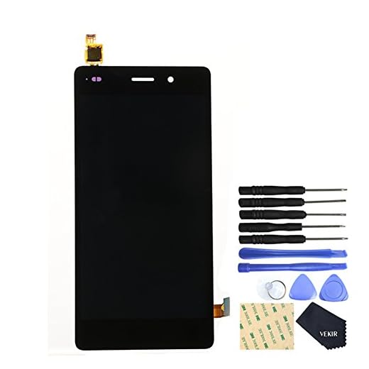 VEKIR pekskärm Digitizer skärm ersättning för Huawei P8 lite ALE-L21 5,0 tum (svart) INTE FÖR VERSION: Huawei P8 Lite (2017) 5,2"