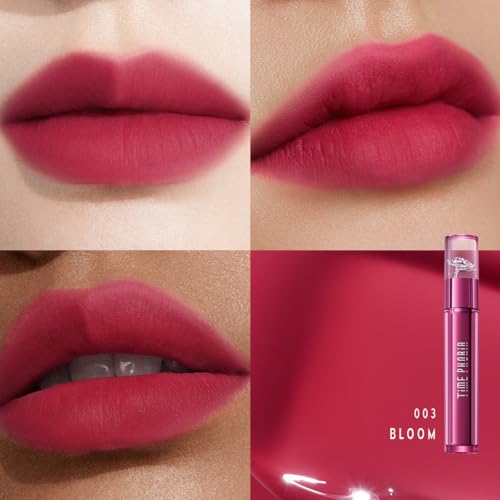 Image of Altera Blurring Tint Lip Stain 003 Bloom, Reddish Pink Glossy to Soft Matte Finish, Blur Lip Lines, Weightless No-Sticky Airy Velvet Texture, Vibrant Hydrating Long-Lasting Lip Makeup
