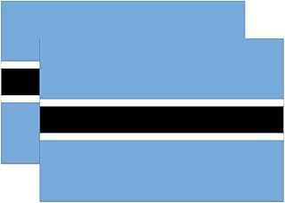 (2 Pack) Botswana World Flag Stickers - Botswana Pride - 5 Inches On Longest Side - Premium Vinyl - Choose from Over 200 Countries - for Cars, Trucks, Skateboards, Laptops - Made in USA - BMCS0832
