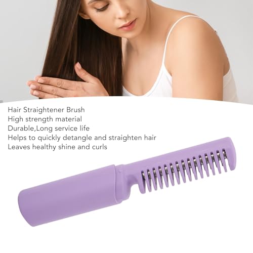 Mini cepillo alisador portátil ergonómico violeta miniatura 2