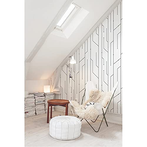 Papier peint magic-stick circuit linéaire décor mural géométrique repositionnable - 2