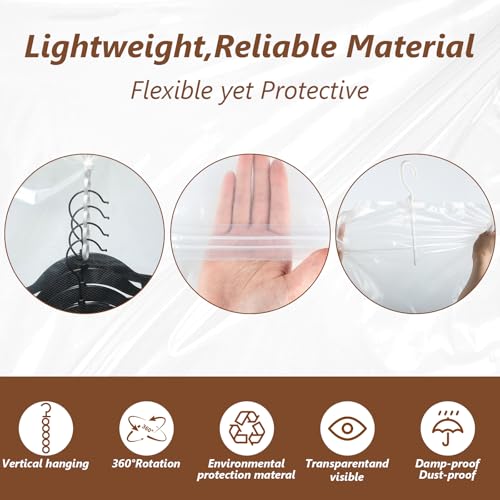 Novabright 5 Pack Hanging Vacuum Storage Bags for Clothing, 4 L by Novabright - Used condition - Image 4