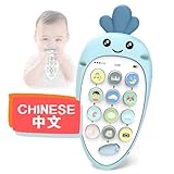 ZeenKind Chinese English Interactive Baby Phone Toy with Music & Songs| Bilingual Learning Cell Phone Toys Gift to Learn Chinese & English for Infant Boy and Girl