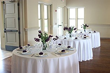 Springrose Ecoluxe 120 Inch Round White Tablecloth 10 Set | Sleek & Elegant Touch, Crease & Wrinkle Resistant Polyester | For Wedding Receptions, Banquets, Restaurants, Showers, And Parties #TOP7