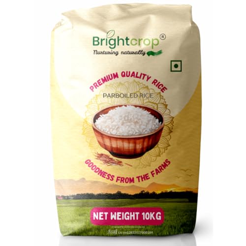 Image of Brightcrop Parboiled Rice, Usna Chawal, Ponni Rice (10KG Pack)