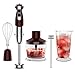 Mixeur Plongeant, Healthomse 5 en 1 Mixeur Blender 800W, Mixeur Multifonction 12 Vitesses de Réglages avec TURBO, Fonction de Verrouillage de Sécurité, Mélangeur 700ml et Chopper 500ml, Sans BPA