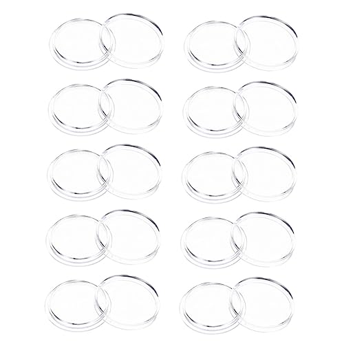 100 cápsulas para monedas plásticas con caja organizadora miniatura 1