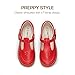 DREAM PAIRS Girl Mary Jane Dress Shoes - Ballet Flats for Girl School Uniform Shoes for Toddler Little Girls,Size 12 Little Kid,Red,KKUMFA2509