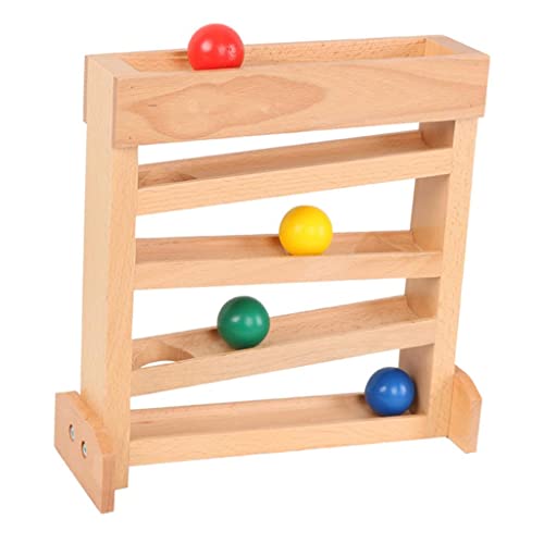 JAYIOLA Rampe de Boules en Bois à 5 Couches, Mini Labyrinthe, Jouets de Course