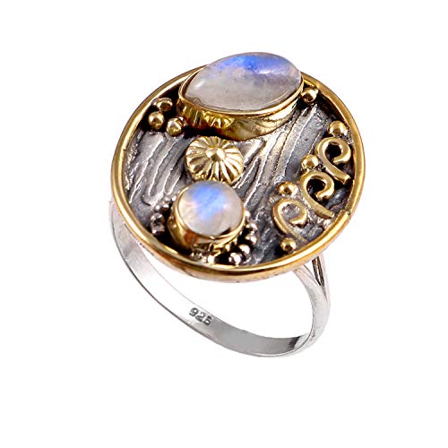 Bague de fiançailles en argent 925 et cabochon blanc pour un oui éternel