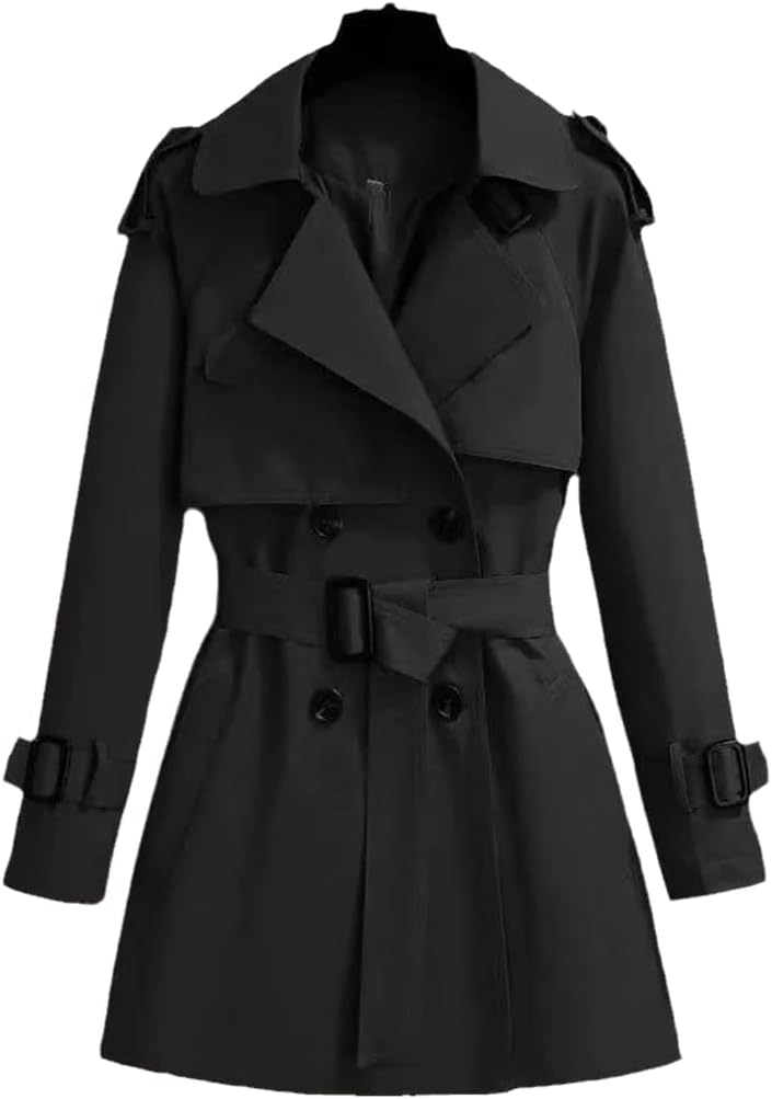 Spring and Autumn Women's Trench Coat British Style Loose All-Match Slim Double-Breasted Trench Coat