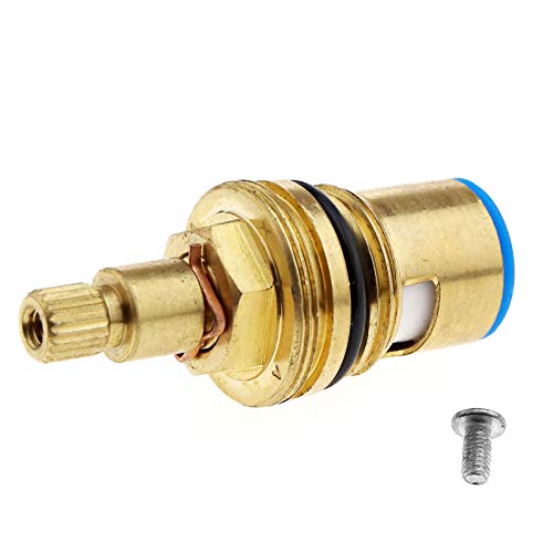 Micro Traders Replacement Tap Valves Brass Ceramic Disc Insert Gland Cartridge Cold/Hot Water 1/4 Quarter Turn 20 Teeth G 1/2Inch #TOP2