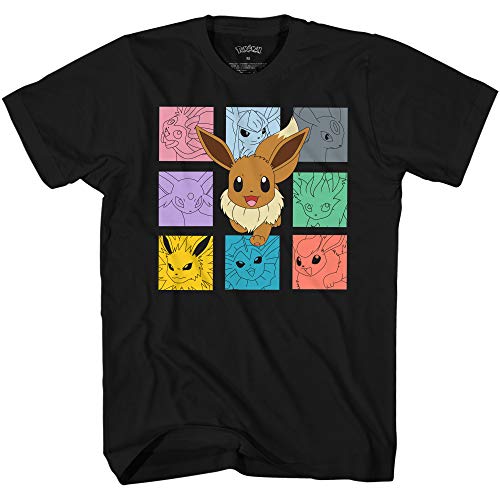 T-shirt Pokemon Eevee Cubes Evolutions haut adulte geek original