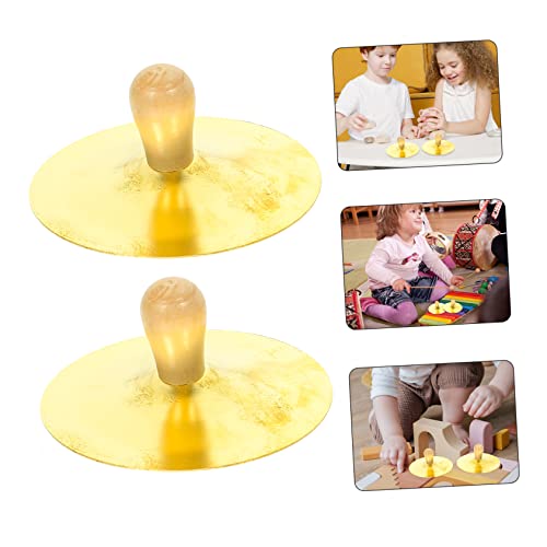 FAVOMOTO 2 Unidades Címbalo Cobre 10cm Instrumento Orff Mini Pratos De Dedo Tambor De Mão Tambor Fol