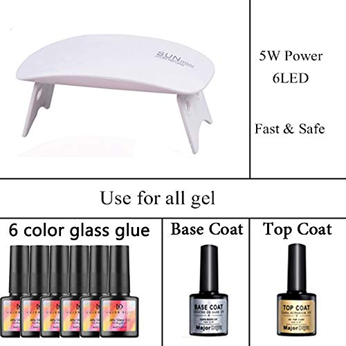 conjunto de manicure,mewmewcat 18 Pçs Conjunto de Manicure 5W Led Lâmpada de UnhaCola de Unha Verniz