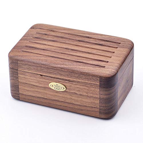 SOFTALK Vintage Square Wood Jewelry Box - Music Box Trinket Box Organizer Jewelry Decorative Box Keepsake Gift Box Case for Musical Box Gift Tune ; Howl's moving castle-Merry Go Round of Life