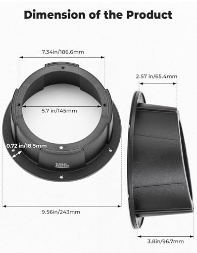 image for KEMIMOTO 2PCS Angled Speaker Enclosures Boxes Pods, Universal for 6.5