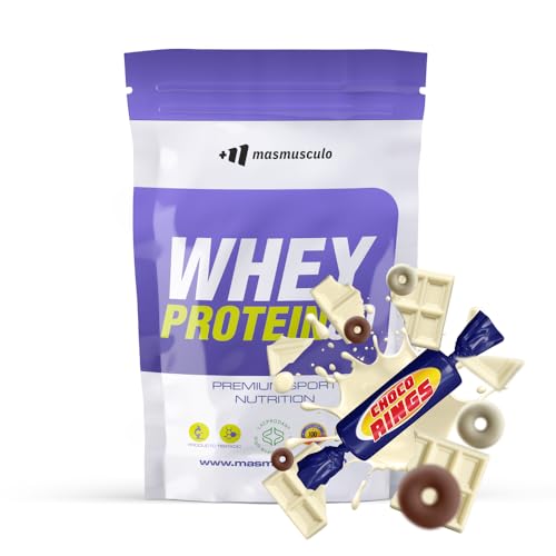 MM Supplements - Whey Protein 80-500 g - Chocolate Blanco con Choco Rings - Proteína Suero de Leche - Proteina Whey - Con Lacprodan de Arla y Proteína Suero de Leche - Ayuda a Aumentar Masa Muscular