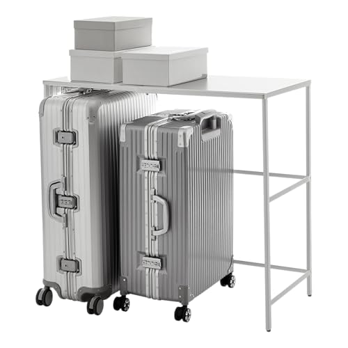 YAMAZAKI Home Tower Expandable Over Suitcase Shelf, Closet Luggage Organization Clothes Hanger Metal Shelf - Steel