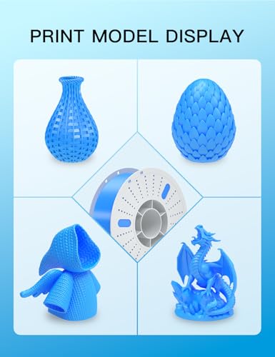 Image of PINBALL PETG 3D Printer Filament Blue, Neatly Wound PETG Filament 1.75mm, Accuracy + /- 0.02 mm, 1kg Spool (2.2lbs), Blue