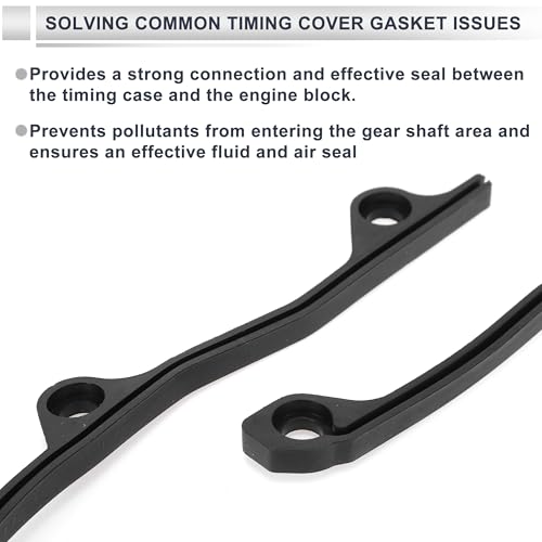Image of Timing Cover Gasket for Subaru Forester 1999-2010 Long-lasting Sealing Chain Case Cover Gasket No.13594AA052 /13594AA051 Rubber 1 Pcs