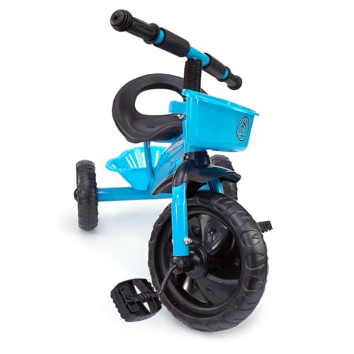 TRICICLO INFANTIL C/PEDAL E CESTO MEGA COMPRAS (Azul)