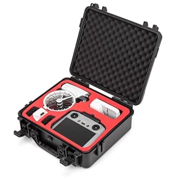 Bolsa Rígida para Drone DJI Flip – Maleta com Espuma Personalizada, Alça de Ombro, Compartimentos para Controle, Baterias e Hub de Carregamento – Proteção contra Impactos e Poeira