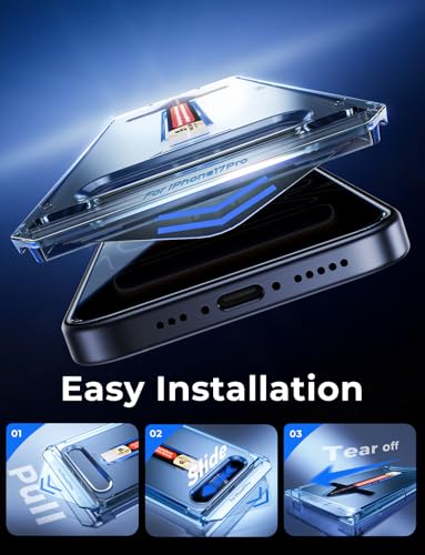 Image of MAGIC JOHN Privacy for iPhone 17 Pro Screen Protector, Easy Install 2 Pack