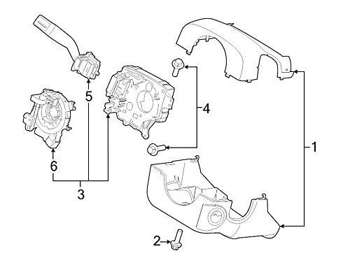Ford Oem Combination Switch Fl3z13k359ba Image 5
