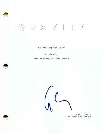 George Clooney Signed Autograph - Gravity Full Movie Script - Sandra ...
